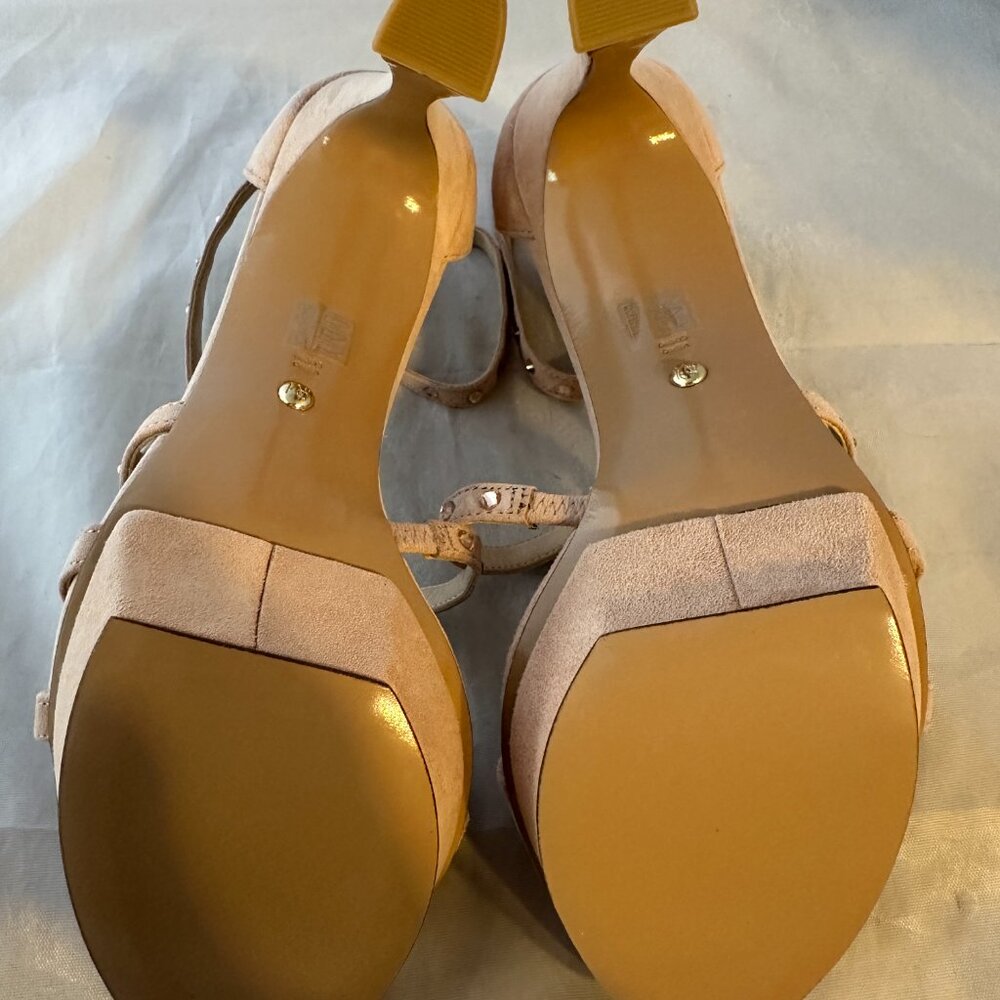 Pelle Moda Neela Platform Sandal, Blush Kid Suede Women Sizes NIB - Picture 6 of 7